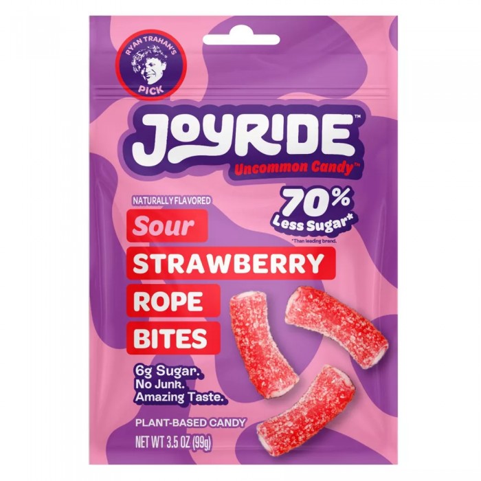 JOYRIDE Candy Ropes Bites Sour Strawberry