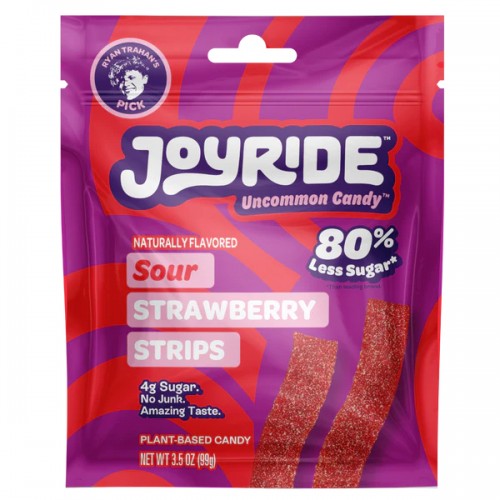 JOYRIDE Candy Strips Sour Strawberry