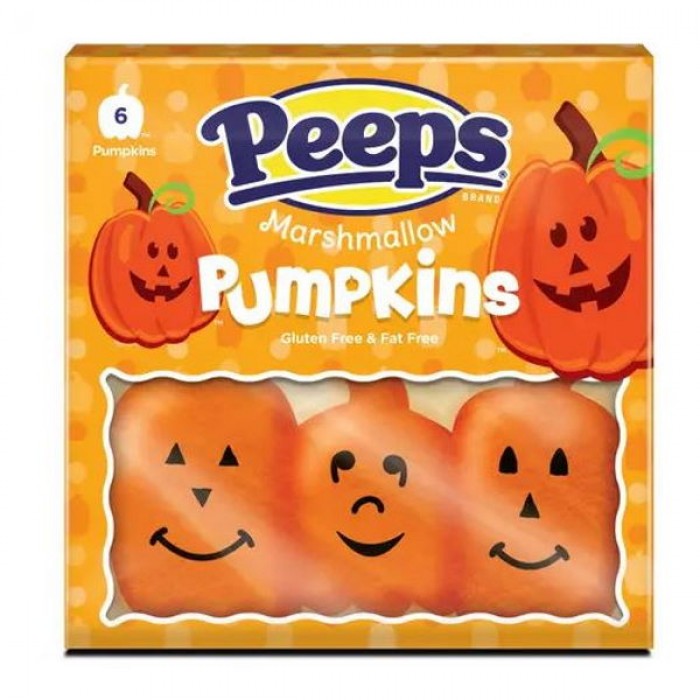 Halloween Candy Peeps Marshmallow Candy Pumpkins (6 ct)