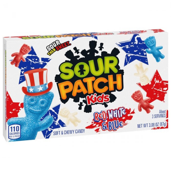 Sour Patch Kids Candy Red White Blue